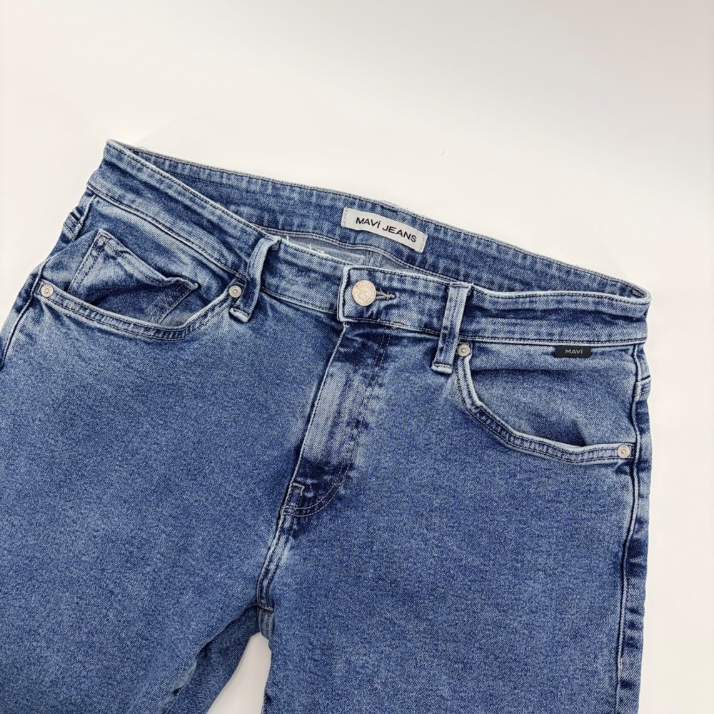 Mavi Jake Slim Leg Jeans Mens 34/30 Blue Medium Wash Stretch Denim